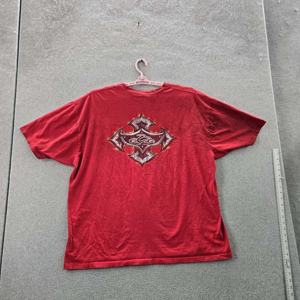VINTAGE Orange County Choppers Men Shirt XXXL Red Y2K Grunge Short Sleeve READ